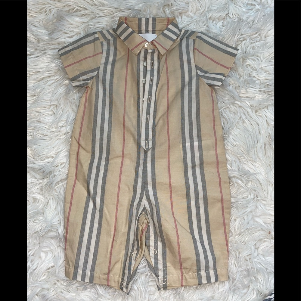 Burberry baby 3M check romper jumpsuit
